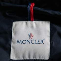 Moncler Navy Blue Down Synthetic Puffer Zip Front Jacket M
