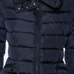 Moncler Navy Blue Down Synthetic Puffer Zip Front Jacket M