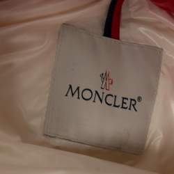 Pre Owned Moncler Ivory Synthetic Down Zip Front Sleeveless Jacket XL