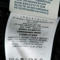 Pre Owned Moncler Black Synthetic Down Zip Front Hooded Jacket M