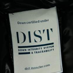 Pre Owned Moncler Black Synthetic Down Zip Front Hooded Jacket M