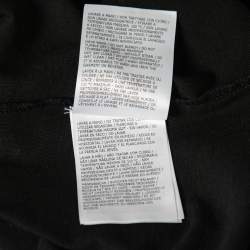 Moncler Black Moncler 1952 Printed Cotton Crew Neck Top S