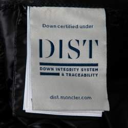 Pre Owned Moncler Black Synthetic Lace Trim Detail Down Jacket S