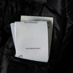 Pre Owned Moncler Black Synthetic Lace Trim Detail Down Jacket S