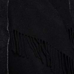 Moncler Black Wool & Down Quilted Mantella Poncho L