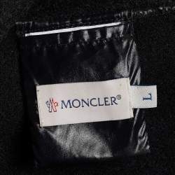 Moncler Black Wool & Down Quilted Mantella Poncho L