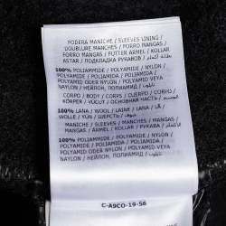 Moncler Black Wool & Down Quilted Mantella Poncho L