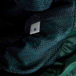 Moncler Dark Green Comte Floral Synthetic Zip-Front Jacket XXL  
