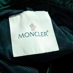 Moncler Dark Green Comte Floral Synthetic Zip-Front Jacket XXL  