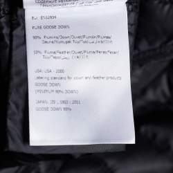 Pre Owned Moncler Black Synthetic & Lace Quilted Down Jacket XS