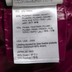 Moncler Wine Red Nylon Laqué Armoise Down Jacket