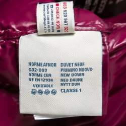 Moncler Wine Red Nylon Laqué Armoise Down Jacket