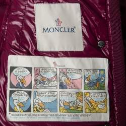 Moncler Wine Red Nylon Laqué Armoise Down Jacket