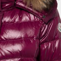 Moncler Wine Red Nylon Laqué Armoise Down Jacket