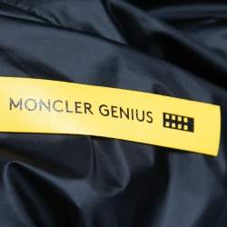 Moncler Black Floral Synthetic Windbreaker Jacket XS