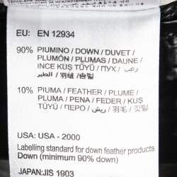 Pre Owned Moncler Black Down Synthetic Bady Giubbotto Zip Front Jacket S