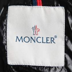 Pre Owned Moncler Black Down Synthetic Bady Giubbotto Zip Front Jacket S