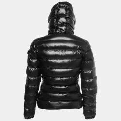 Pre Owned Moncler Black Down Synthetic Bady Giubbotto Zip Front Jacket S