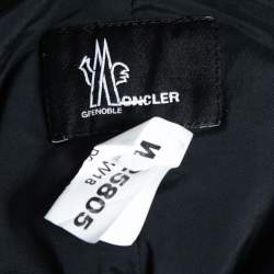 Pre Owned Moncler Navy Blue Synthetic Logo Embroidered Sportivo Ski Pants S