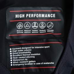 Pre Owned Moncler Navy Blue Synthetic Logo Embroidered Sportivo Ski Pants S