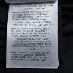 Moncler Black Synthetic Down Fur Trimmed Aphroti Giubbotto Jacket XL