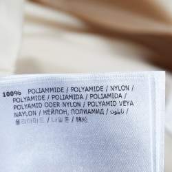 Pre Owned Moncler Beige Synthetic Embellished Collar Parka Jacket M