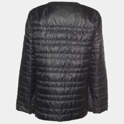 Moncler Black Synthetic Quilted Hideyo Jacket L