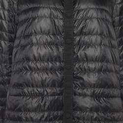 Moncler Black Synthetic Quilted Hideyo Jacket L
