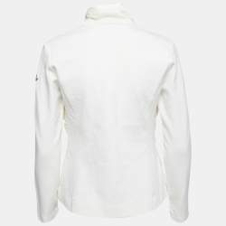 Moncler Cream Quilted Button Front Jacket M