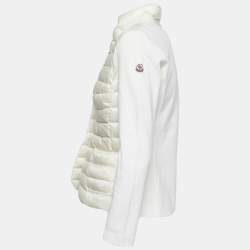 Moncler Cream Quilted Button Front Jacket M
