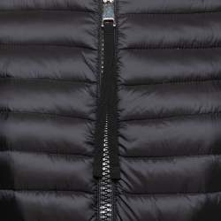 Moncler Black Nylon Zip-Up Quilted Jacket S