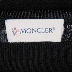 Pre Owned Moncler Black Wool Rib Knit Ciclista Tricot Turtle Neck Sweater M