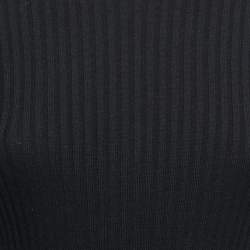 Pre Owned Moncler Black Wool Rib Knit Ciclista Tricot Turtle Neck Sweater M