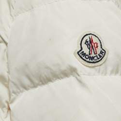 Moncler Cream Nylon Down Puffer Jacket L