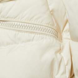 Moncler Cream Nylon Down Puffer Jacket L