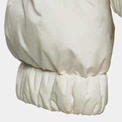 Moncler Cream Nylon Down Puffer Jacket L