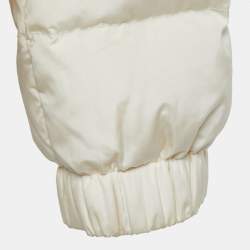 Moncler Cream Nylon Down Puffer Jacket L