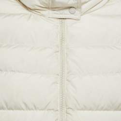 Moncler Cream Nylon Down Puffer Jacket L