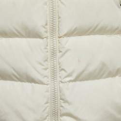 Moncler Cream Nylon Down Puffer Jacket L