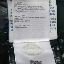 Pre Owned "Moncler Burgundy Quilted Nylon Hooded Down Jacket L