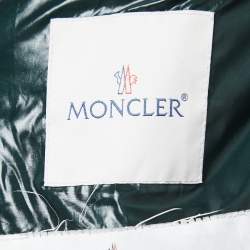 Pre Owned "Moncler Burgundy Quilted Nylon Hooded Down Jacket L