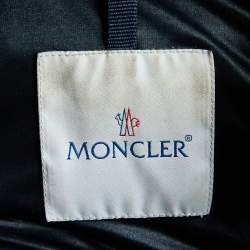 Pre Owned Moncler Black Synthetic Quilted Down Jacket M