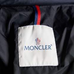 Moncler Navy Blue Diamond Quilted Down Mesnil Jacket S