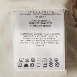 Moncler Off White Synthetic Drawstring Zip-Up Jacket M