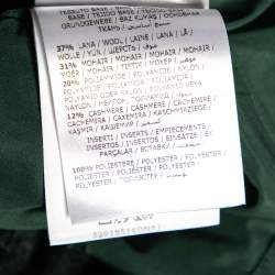 Moncler Green Wool & Mohair Synthetic Panel Detail Pullover L