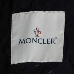 Pre Owned Moncler Black Down Quilted Fulmar Long Jacket M