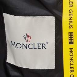 Pre Owned Moncler Black Nylon Embellished Belted Down Jacket M