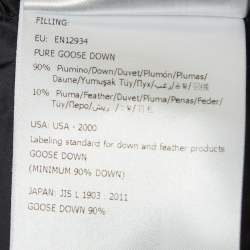 Pre Owned Moncler Black Nylon Embellished Belted Down Jacket M