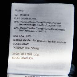 Pre Owned Moncler Navy Blue Nylon & Velvet Puffer Jacket M