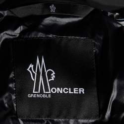 Pre Owned Moncler Grenoble Black Nylon Ski Jacket L